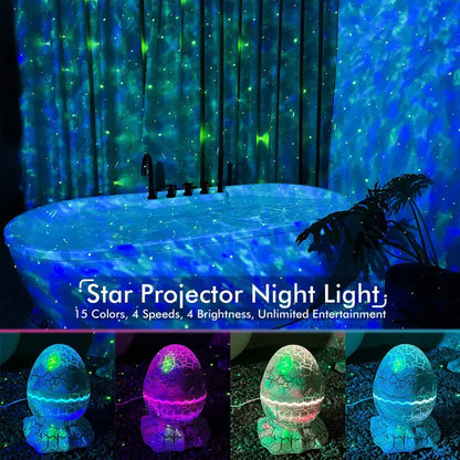 Dinosaur Eggshell Galaxy Projector With Bluetooth Speaker