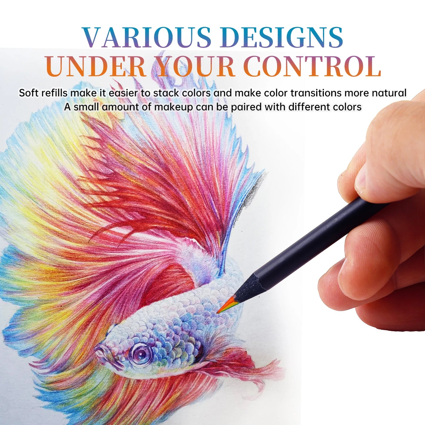 Rainbow Colored Pencils I 12 piece set with sharpener