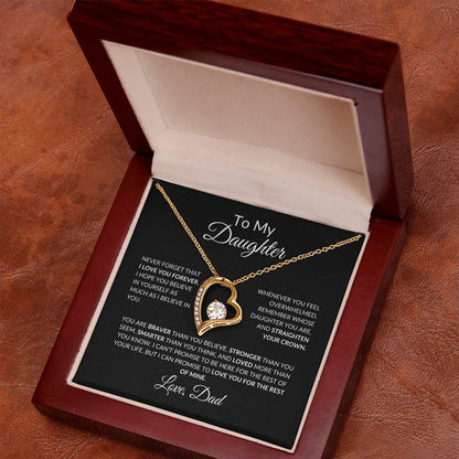 To My Daughter Forever Love Necklace From Dad