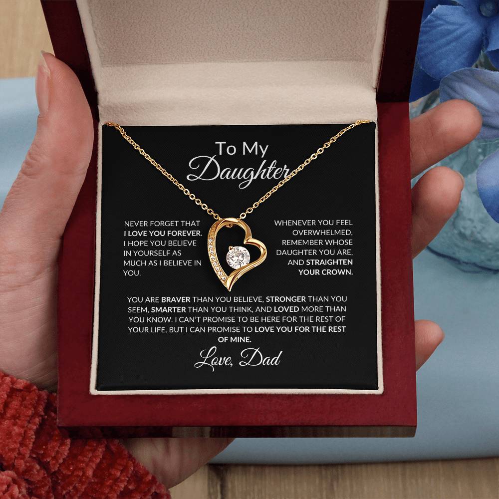 To My Daughter Forever Love Necklace From Dad