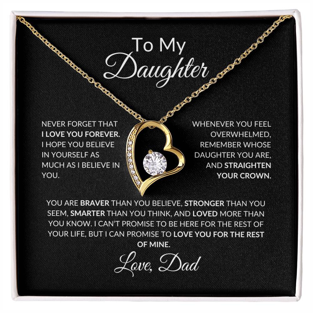 To My Daughter Forever Love Necklace From Dad